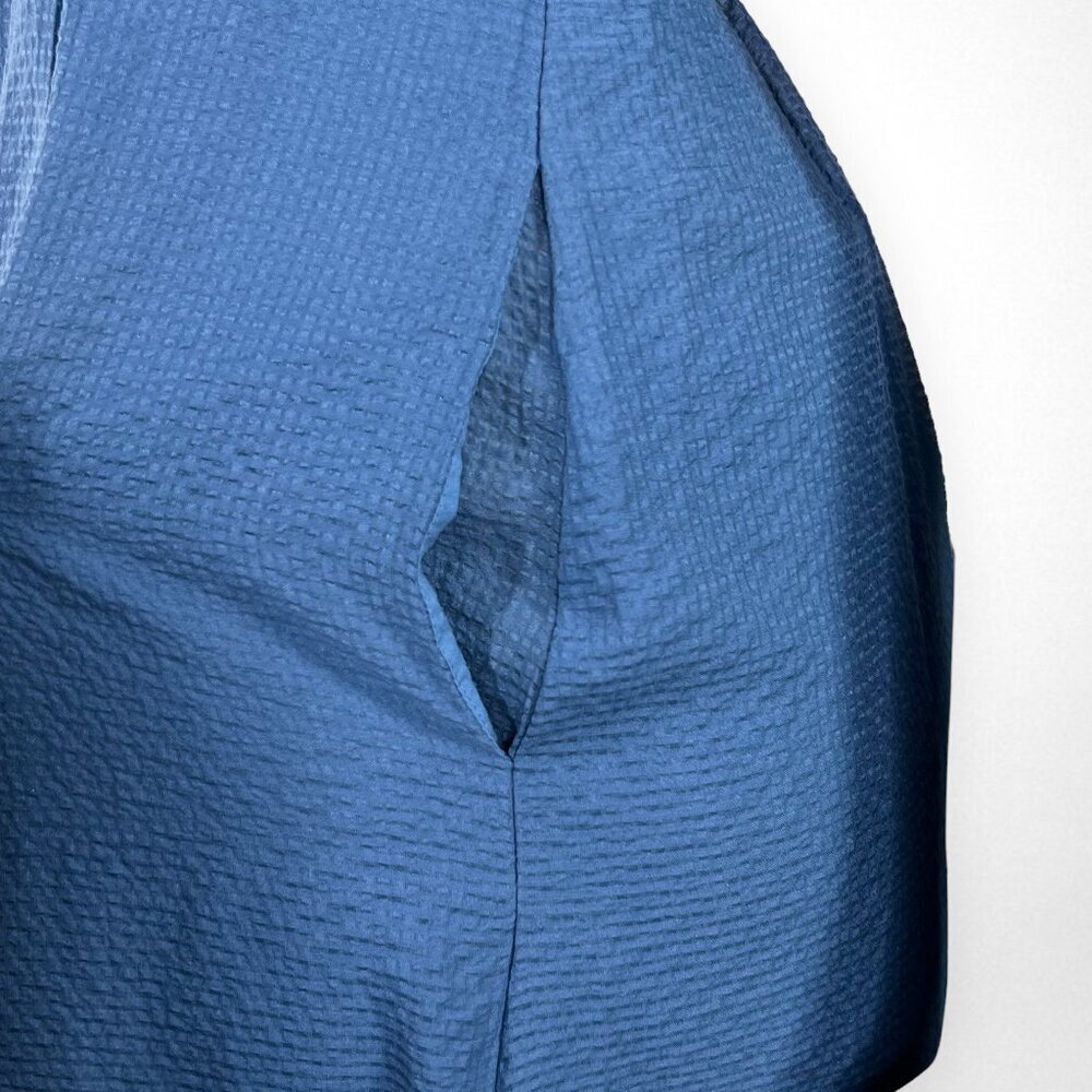 J. CREW Lorelei Beach Strapless Blue Dress in Embossed‎ Silk 8 - Picture 6 of 9
